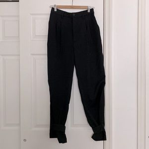 H&M divided snap button tapered and wide leg trousers pants size 8